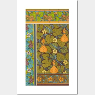 Art Nouveau Botanical Patterns Posters and Art